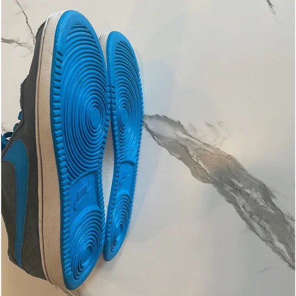 Nike Blazer Low Grey & Blue Suede Shoe, Youth 5.5, Women’s 7, - Picture 7 of 10